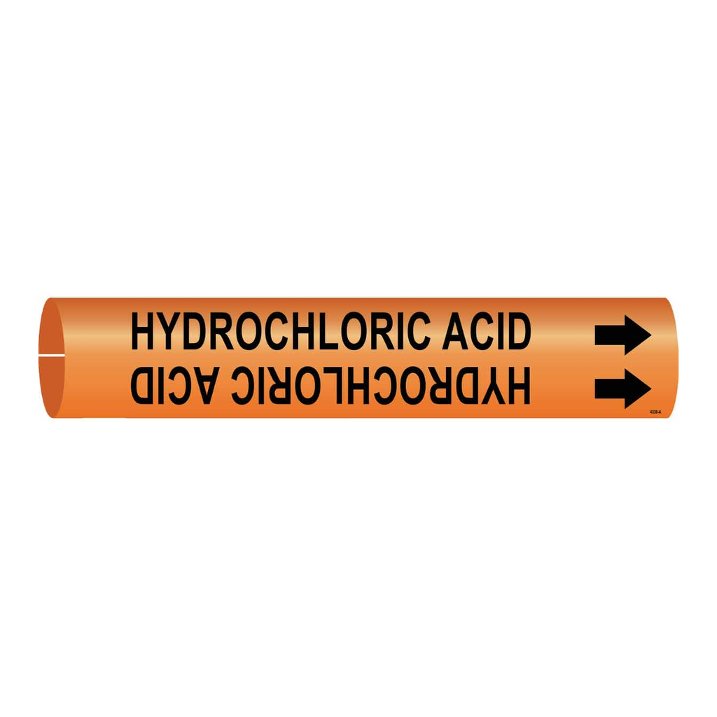 Brady HYDROCHLORIC ACID Snap-On Pipe Marker
