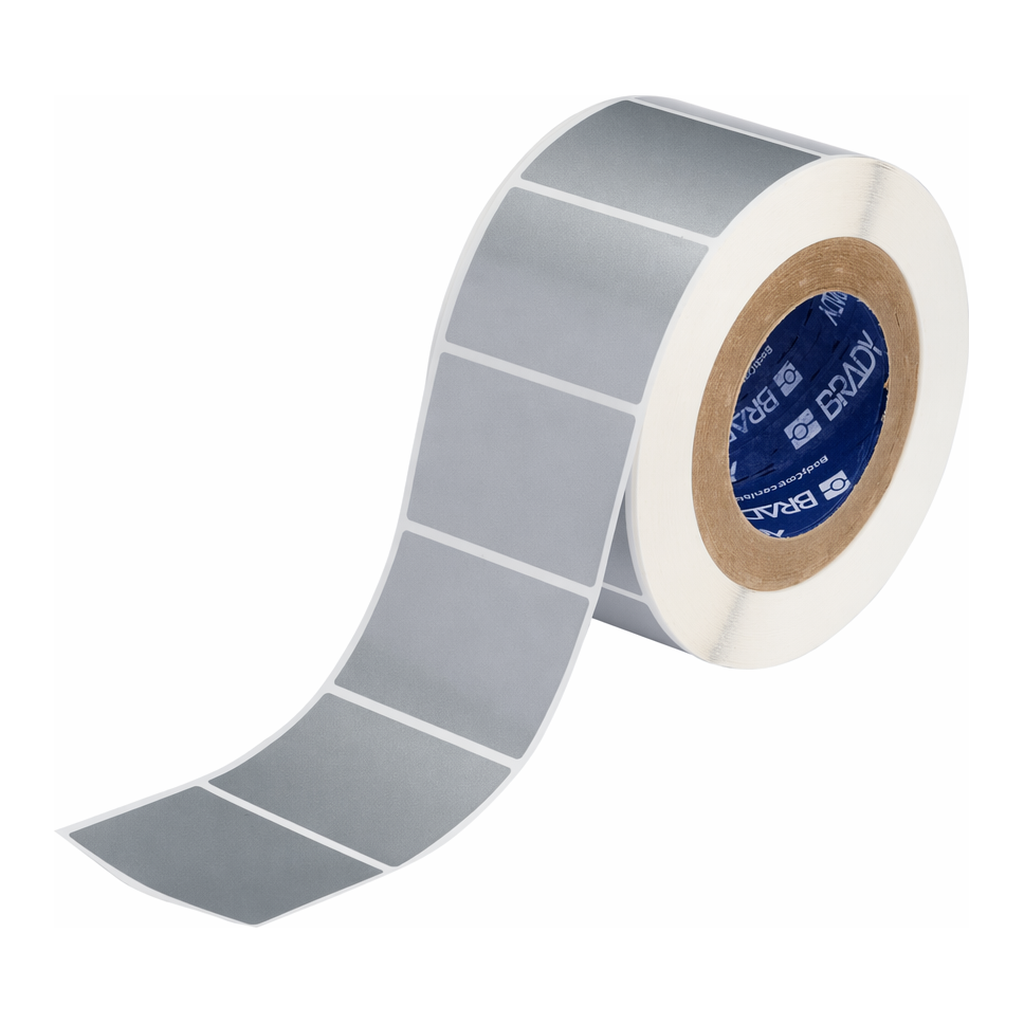 Brady Tamper Evident Metalized Vinyl Labels for 3" Core Printers