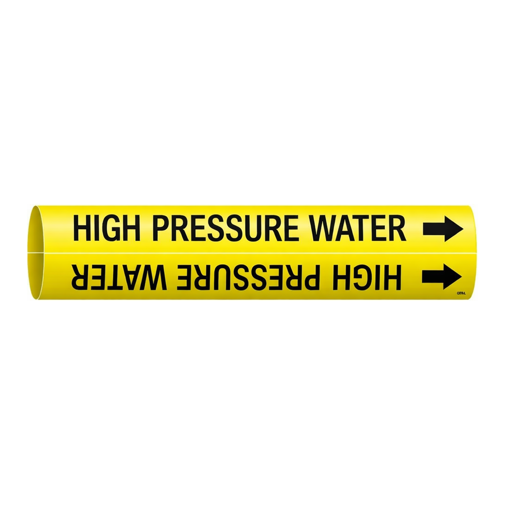 Brady HIGH PRESSURE WATER Snap-On Pipe Marker