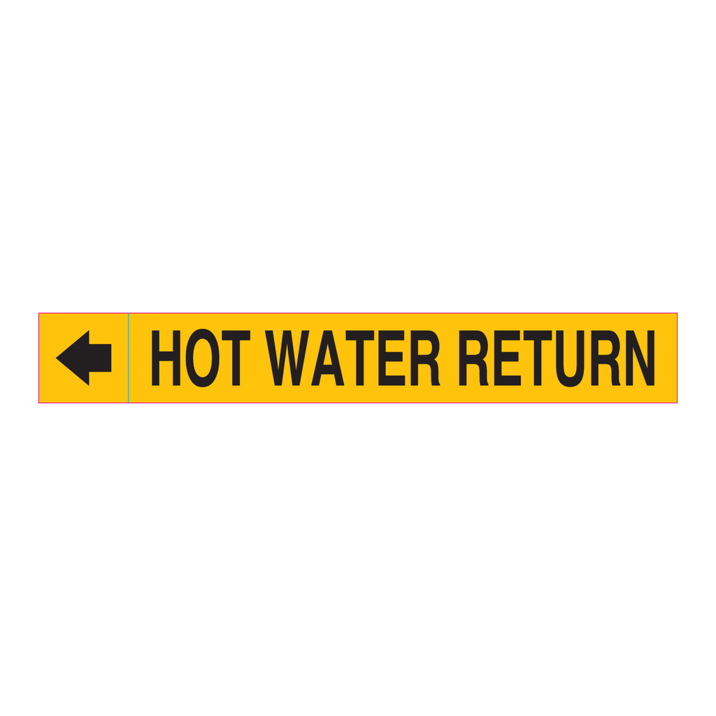 Brady HOT WATER RETURN Plenum Duct Marker