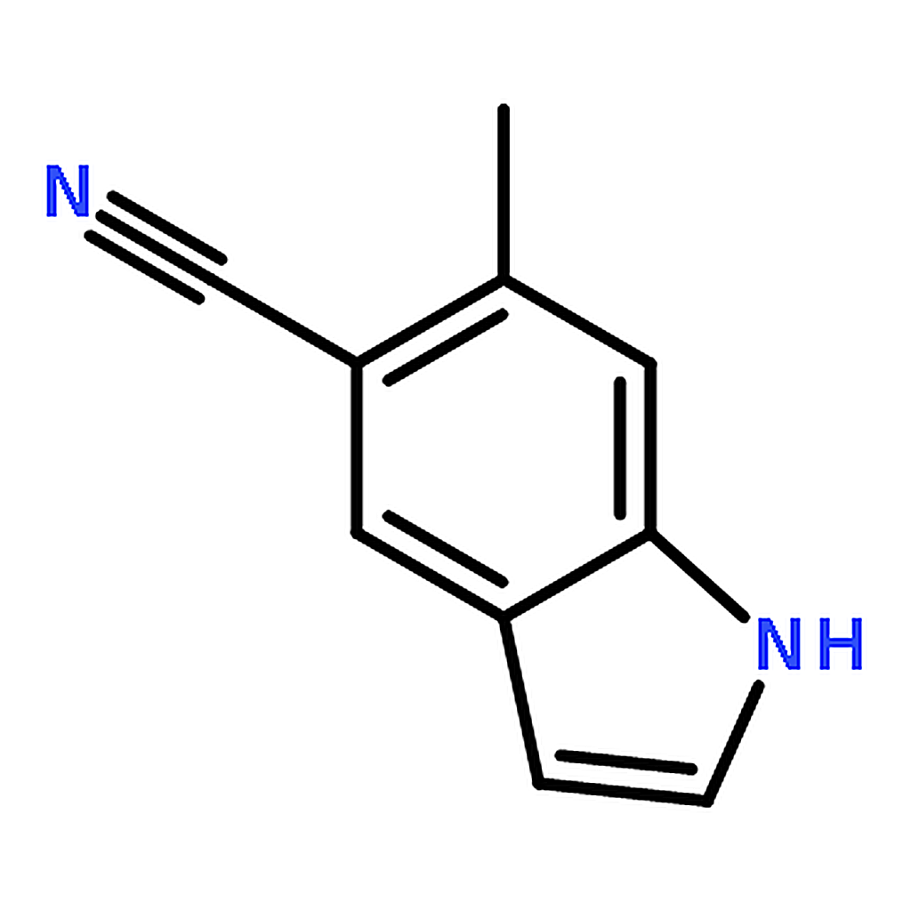 RHAWN 6-Methyl-1H-indole-5-carbonitrile