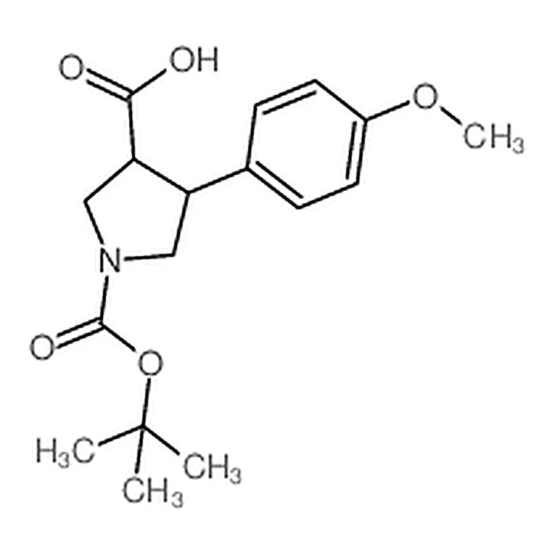 RHAWN trans-1-(tert-butoxycarbonyl)-4-(4-methoxyphenyl)pyrrolidine-3-carboxylic acid