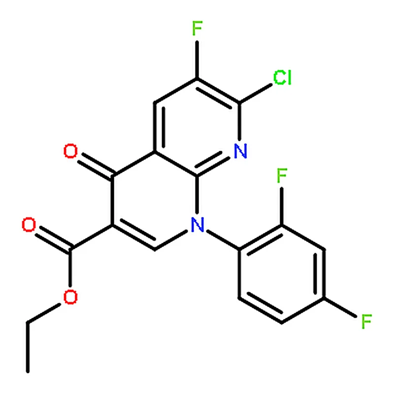 RHAWN Ethyl 7-chloro-1-(2,4-difluorophenyl)-6-fluoro-4-oxo-1,4-dihydro-1,8-naphthyridine-3-carboxy