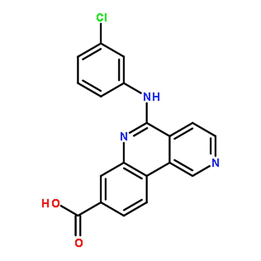 RHAWN 5-((3-Chlorophenyl)amino)benzo[c][2,6]naphthyridine-8-carboxylic acid