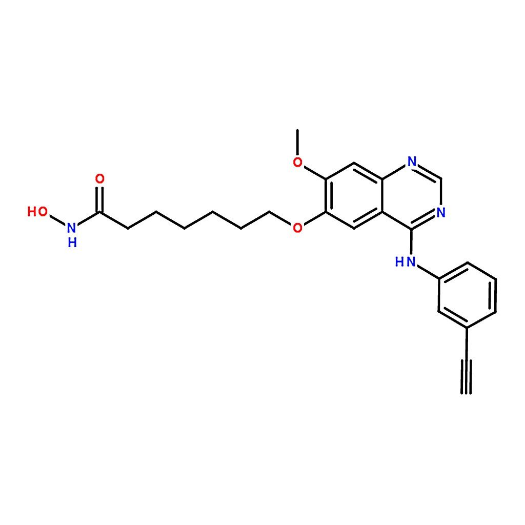 RHAWN 7-[4-(3-ethynylanilino)-7-methoxyquinazolin-6-yl]oxy-N-hydroxyheptanamide