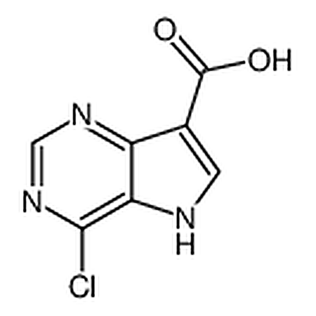 RHAWN 4-CHLORO-5H-PYRROLO[3，2-D]PYRIMIDINE-7-CARBOXYLIC ACID