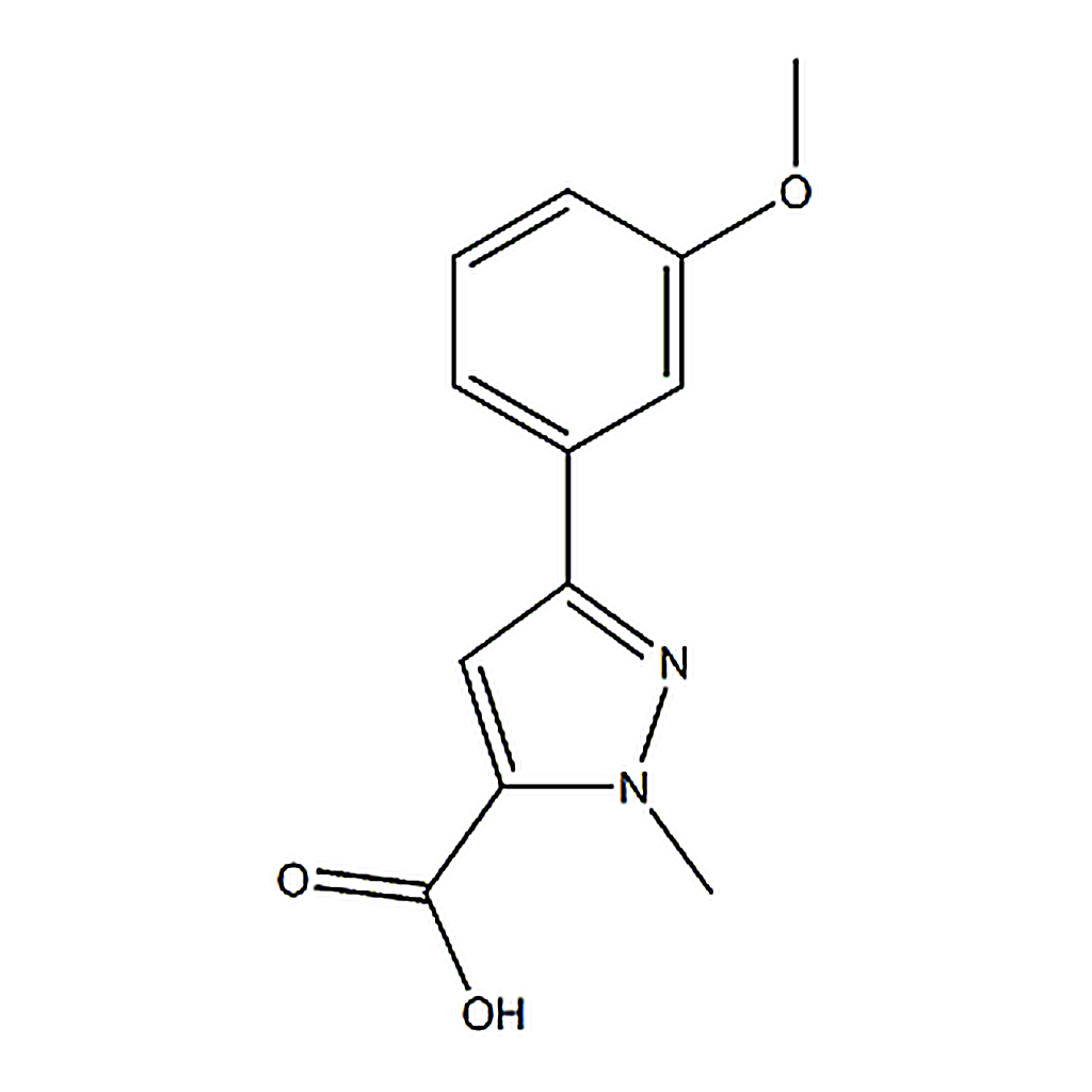 RHAWN 3-(3-Methoxyphenyl)-1-methyl-1H-pyrazole-5-carboxylic acid