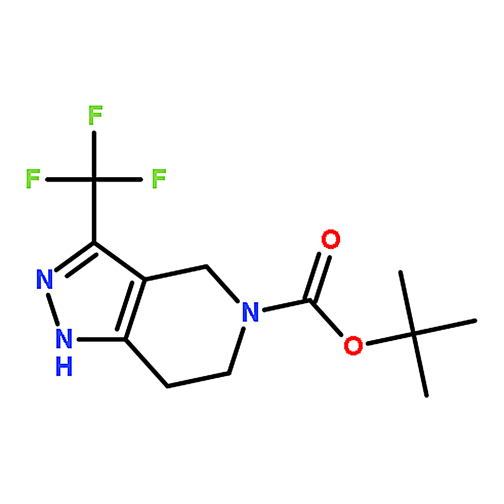 RHAWN tert-Butyl 3-(trifluoromethyl)-6,7-dihydro-1H-pyrazolo[4,3-c]pyridine-5(4H)-carboxylate