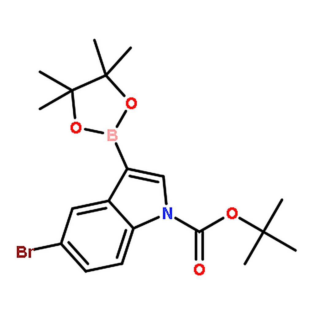 RHAWN tert-Butyl 5-bromo-3-(4，4，5，5-tetramethyl-1，3，2-dioxaborolan-2-yl)-1H-indole-1-carboxylate