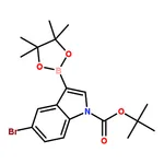 RHAWN tert-Butyl 5-bromo-3-(4,4,5,5-tetramethyl-1,3,2-dioxaborolan-2-yl)-1H-indole-1-carboxylate