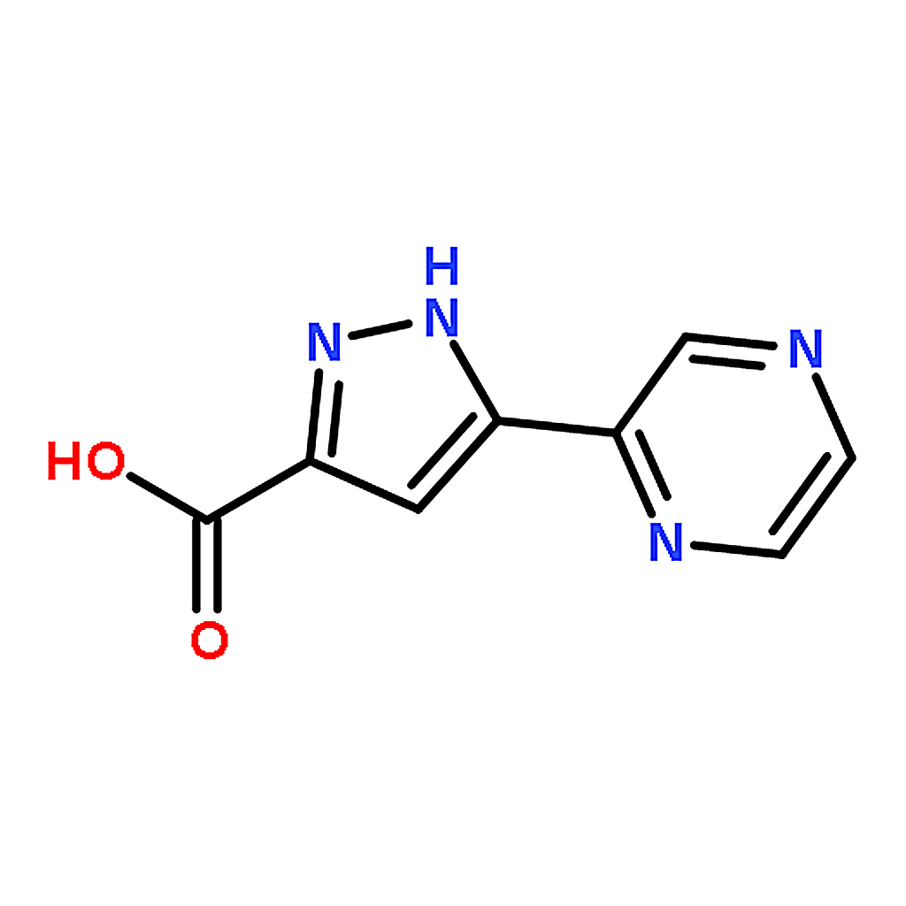 RHAWN 5-Pyrazin-2-yl-1H-pyrazole-3-carboxylic acid