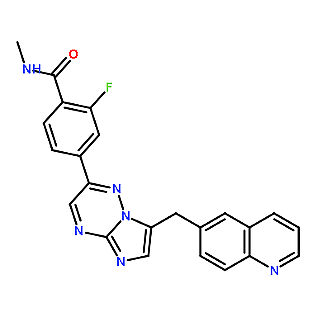 RHAWN 2-fluoro-N-methyl-4-[7-(quinolin-6-ylmethyl)imidazo[1,2-b][1,2,4]triazin-2-yl]benzamide
