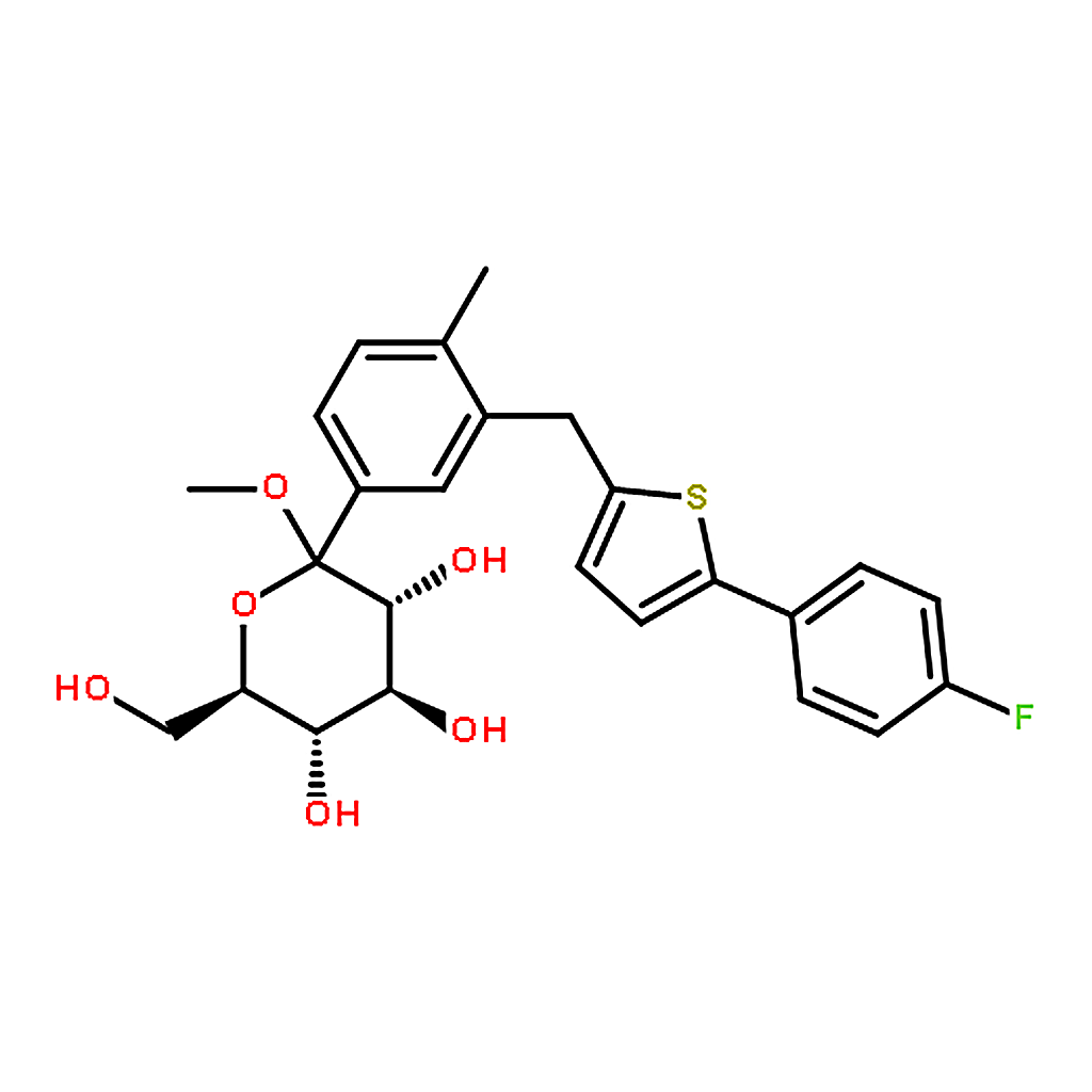 RHAWN Methyl 1-C-[3-[[5-(4-Fluorophenyl)-2-Thienyl]Methyl]-4-Methylphenyl]-D-Glucopyranoside