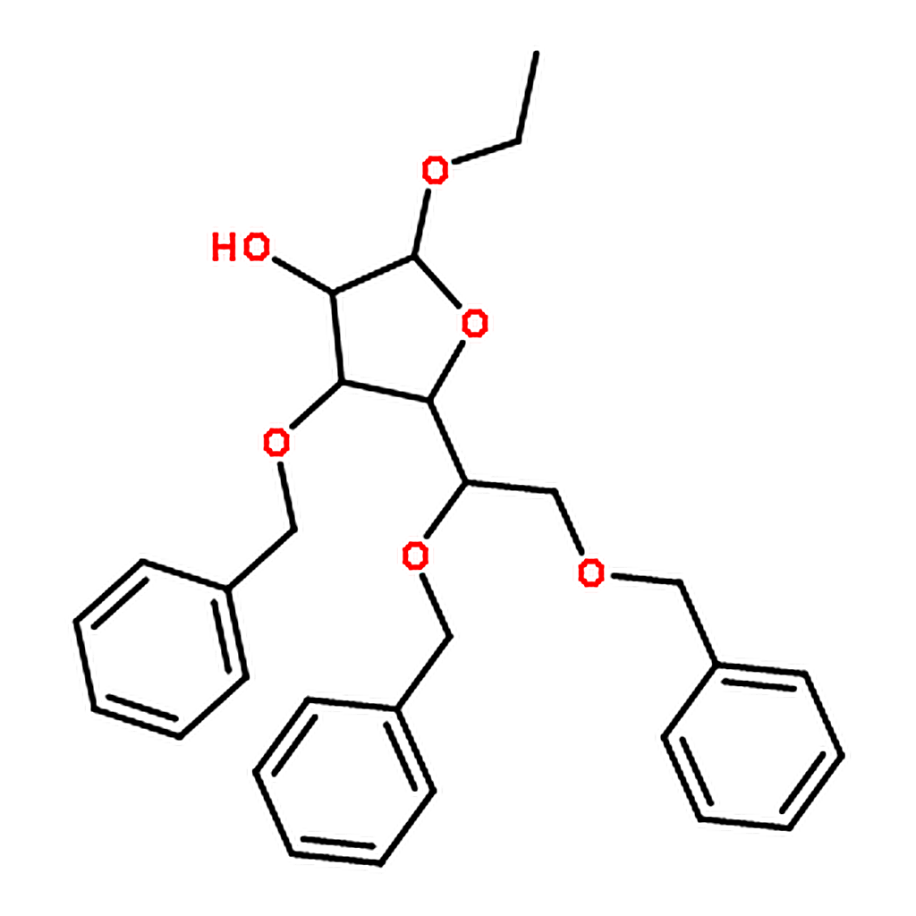 RHAWN (3R,4R,5R)-4-(Benzyloxy)-5-((R)-1,2-bis(benzyloxy)ethyl)-2-ethoxytetrahydrofuran-3-ol