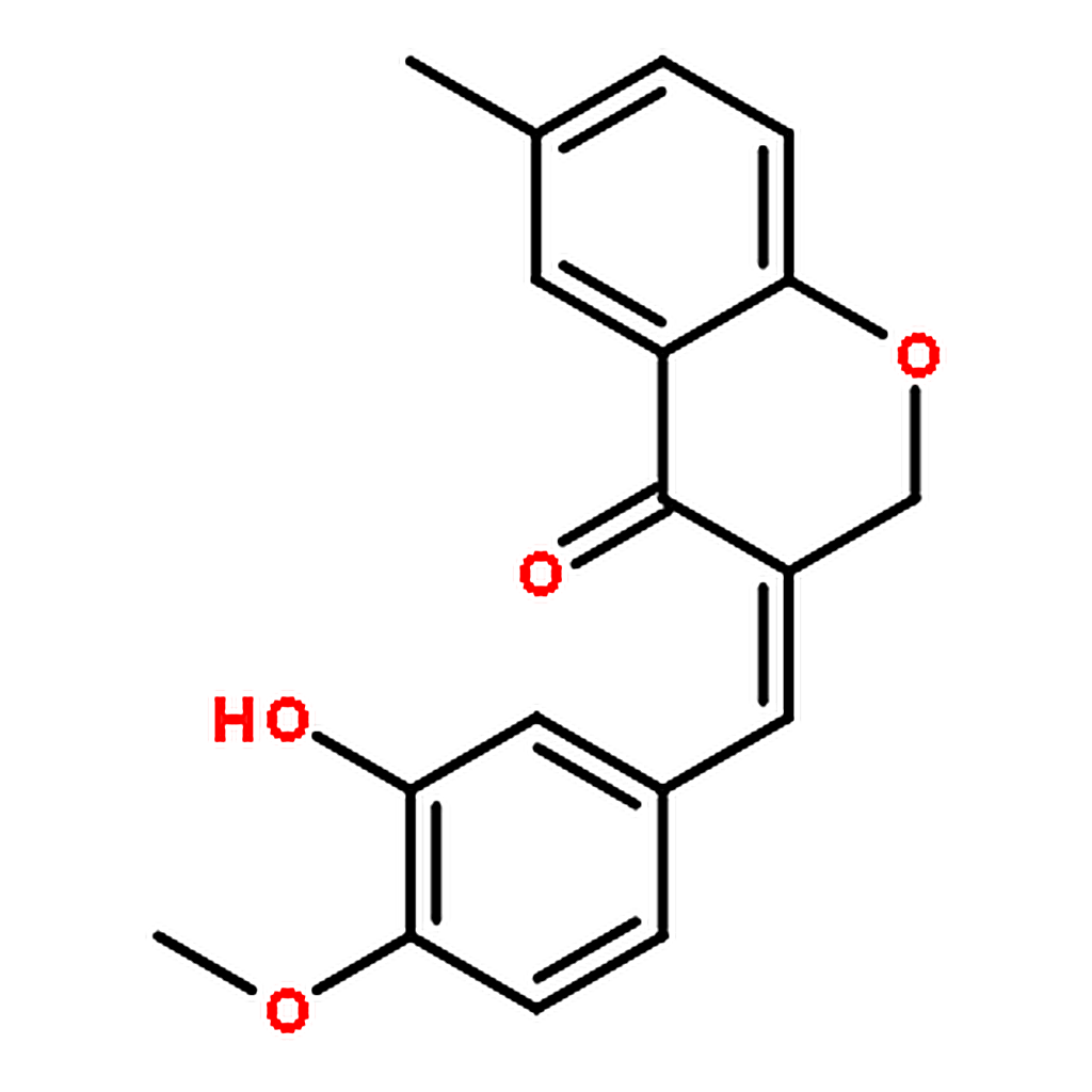 RHAWN (E)-3-(3-Hydroxy-4-methoxybenzylidene)-6-methylchroman-4-one