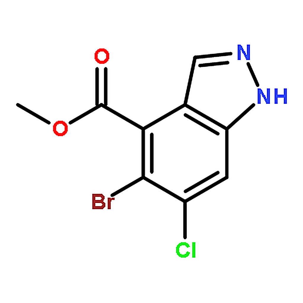 RHAWN Methyl 5-bromo-6-chloro-1H-indazole-4-carboxylate