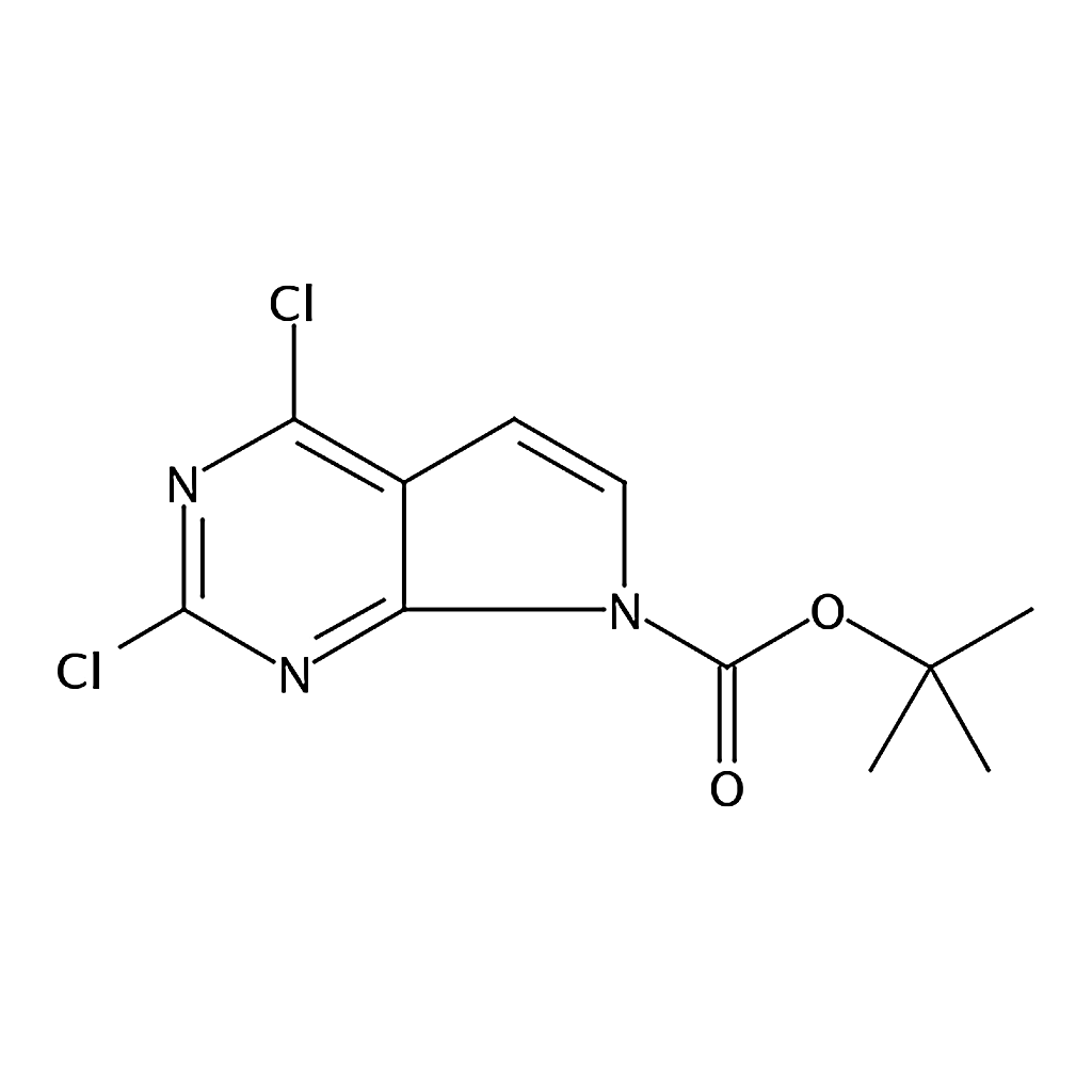 RHAWN tert-Butyl 2,4-dichloro-7H-pyrrolo[2,3-d]pyrimidine-7-carboxylate