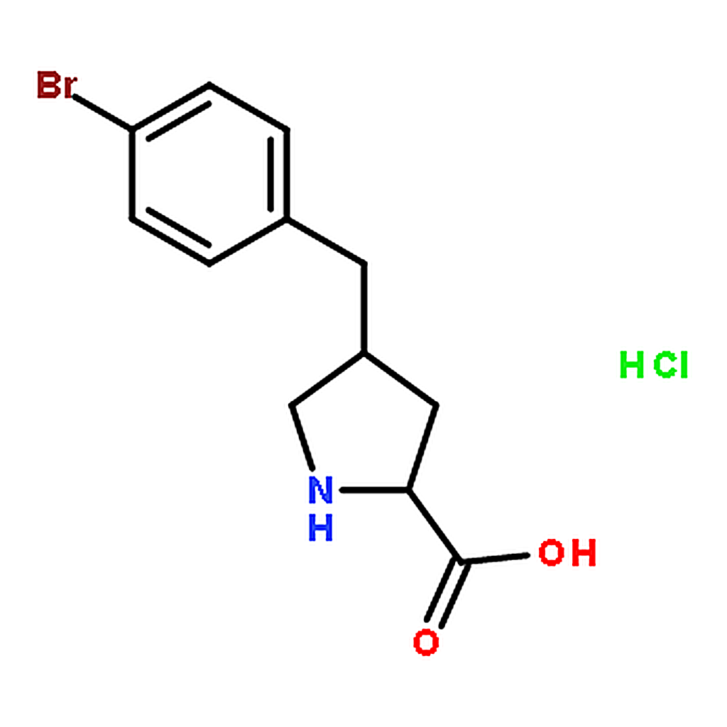 RHAWN (2S,4R)-4-(4-Bromobenzyl)pyrrolidine-2-carboxylic acid hydrochloride