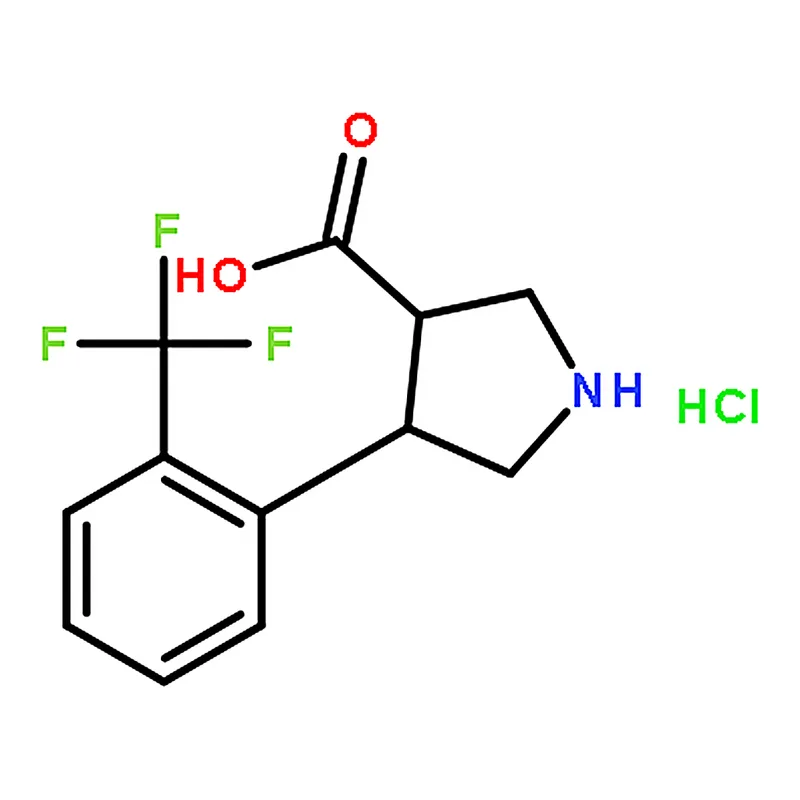 RHAWN trans-4-(2-(Trifluoromethyl)phenyl)pyrrolidine-3-carboxylic acid hydrochloride