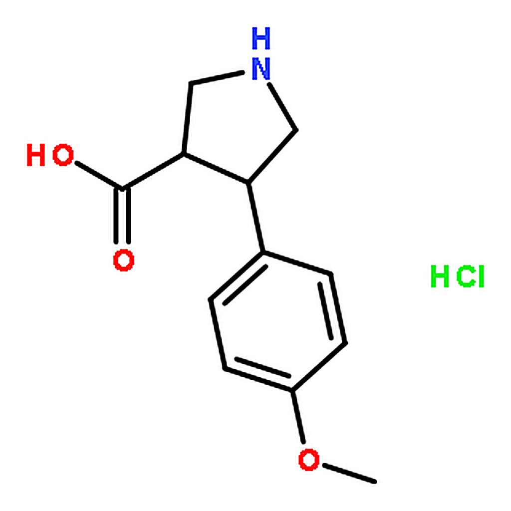RHAWN trans-4-(4-Methoxyphenyl)pyrrolidine-3-carboxylic acid hydrochloride