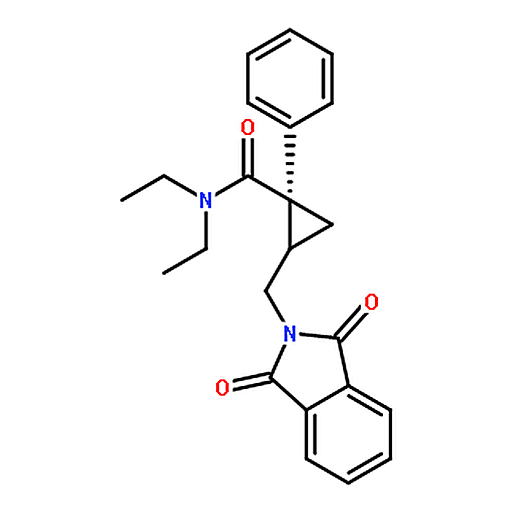 RHAWN cis-2-((1,3-Dioxoisoindolin-2-yl)methyl)-N,N-diethyl-1-phenylcyclopropanecarboxamide