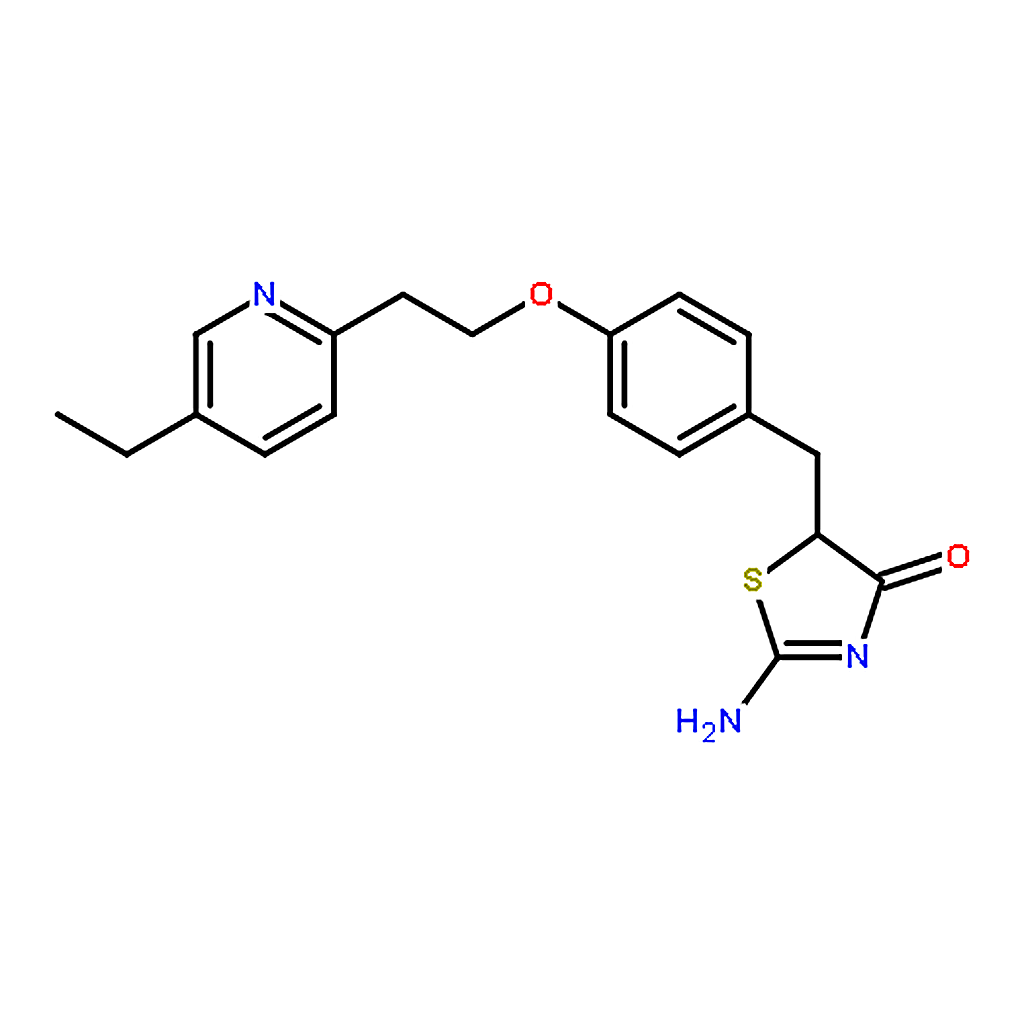 RHAWN 2-Amino-5-[4-[2-(5-ethyl-2-pyridyl)ethoxy]benzyl]thiazol-4(5<i>H</i>)-one