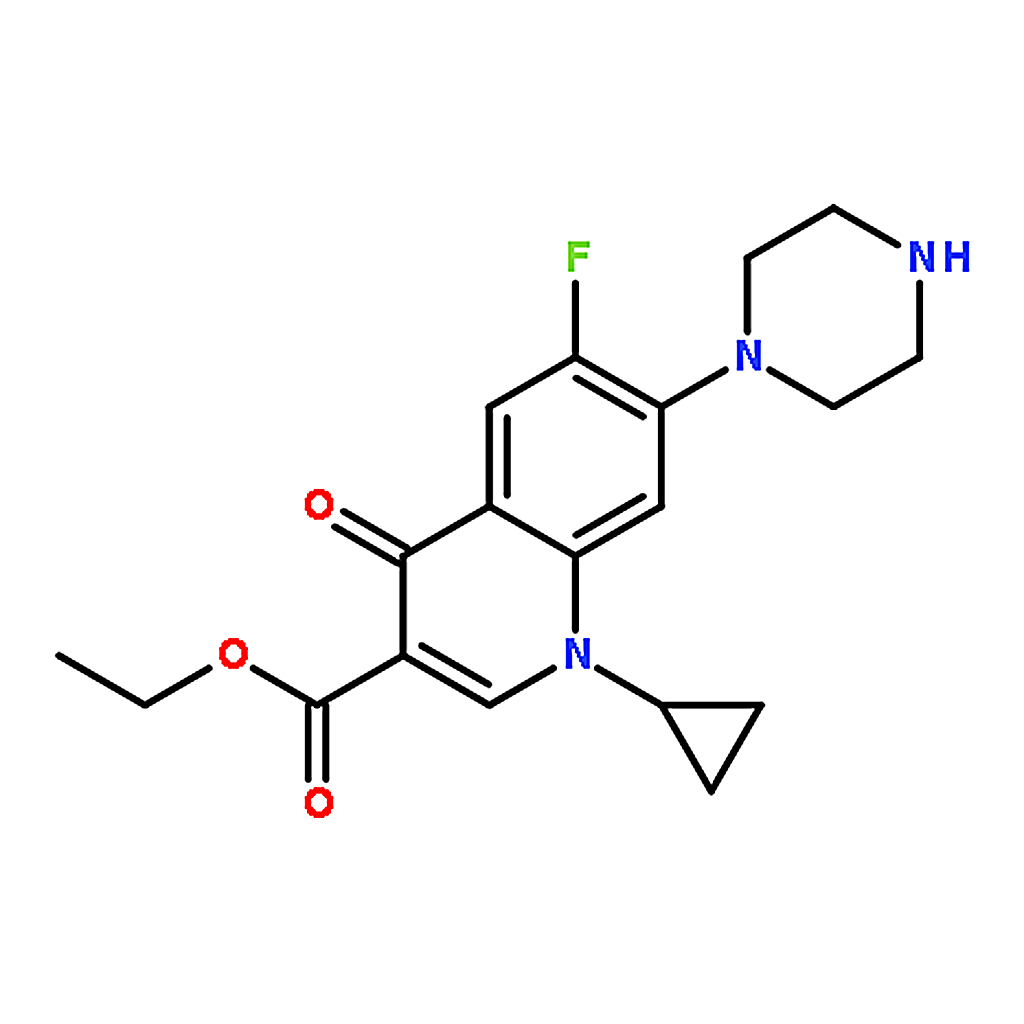 RHAWN Ethyl 1-cyclopropyl-6-fluoro-4-oxo-7-(piperazin-1-yl)-1,4-dihydroquinoline-3-carboxylate