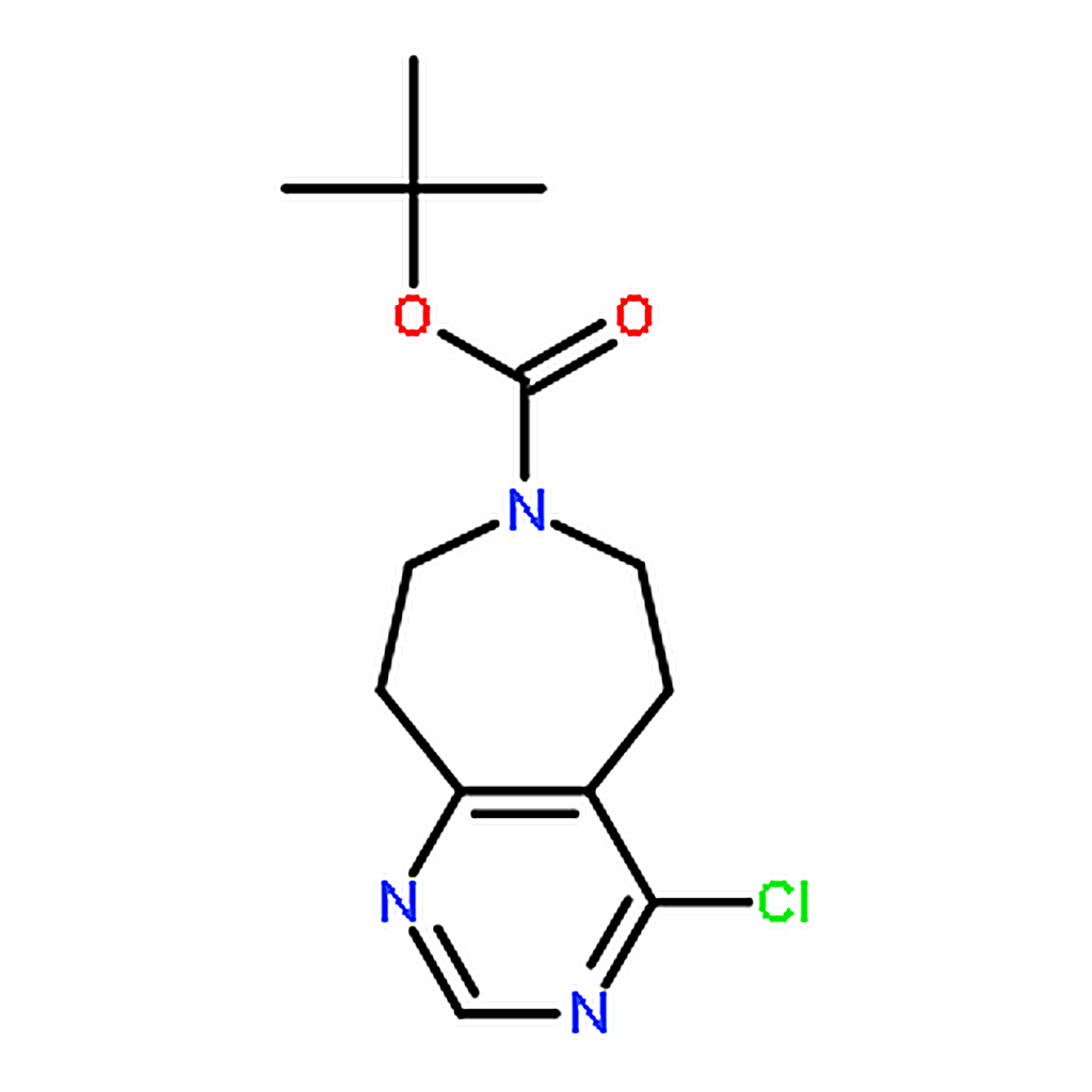 RHAWN tert-Butyl 4-chloro-8,9-dihydro-5H-pyrimido[4,5-d]azepine-7(6H)-carboxylate
