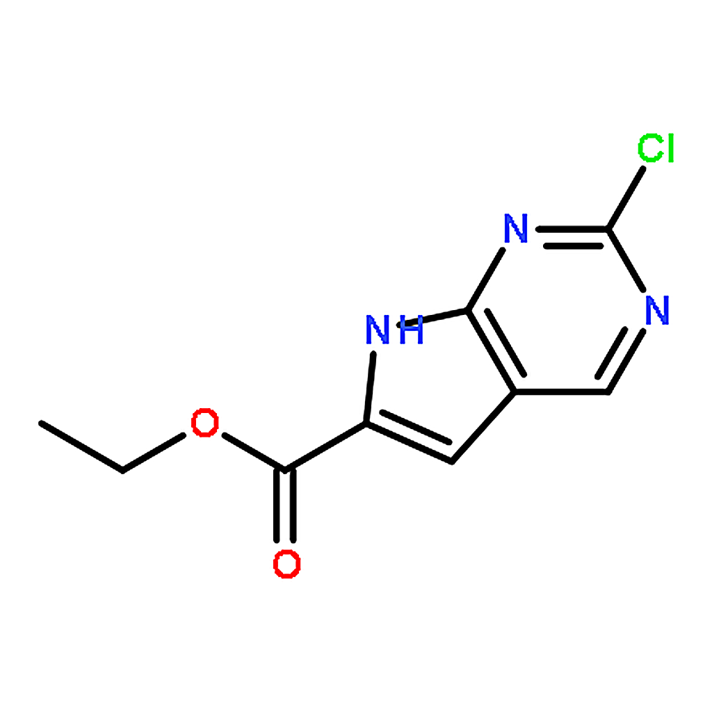 RHAWN ETHYL 2-CHLORO-7H-PYRROLO[2，3-D]PYRIMIDINE-6-CARBOXYLATE