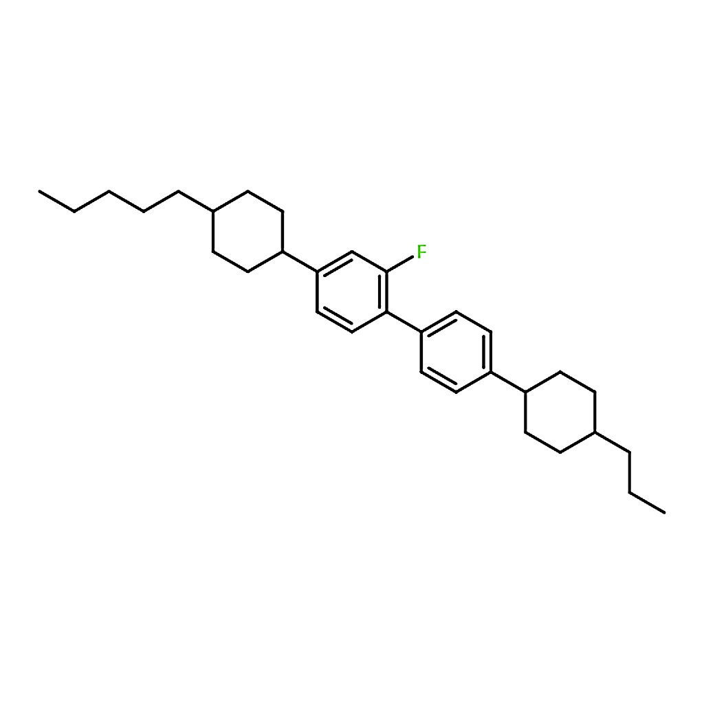 RHAWN 2-fluoro-4-(4-pentylcyclohexyl)-1-[4-(4-propylcyclohexyl)phenyl]benzene