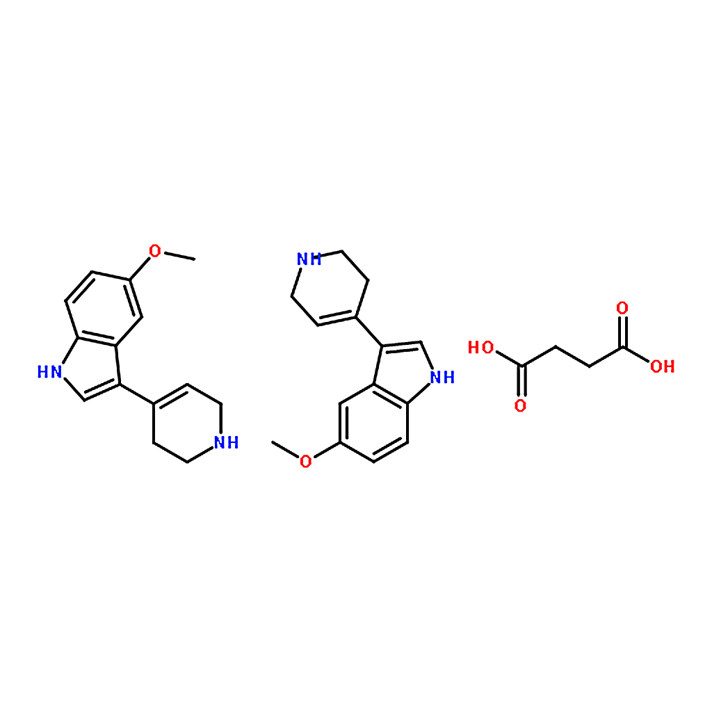 RHAWN 5-Methoxy-3-(1,2,3,6-tetrahydropyridin-4-yl)-1H-indole succinate(2:1)