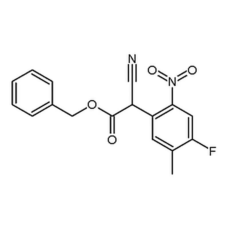 RHAWN Benzyl 2-cyano-2-(4-fluoro-5-methyl-2-nitrophenyl)acetate