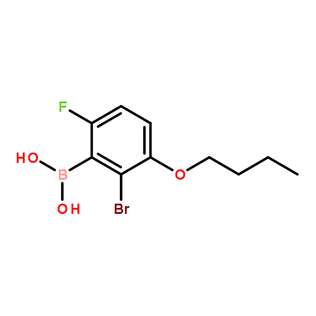 RHAWN 2-<WBR>Bromo-<WBR>3-<WBR>butoxy-<WBR>6-<WBR>fluorophenylboronic acid