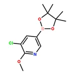 RHAWN 3-Chloro-2-methoxy-5-(4,4,5,5-tetramethyl-1,3,2-dioxaborolan-2-yl)pyridine
