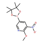 RHAWN 2-Methoxy-3-nitro-5-(4,4,5,5-tetramethyl-1,3,2-dioxaborolan-2-yl)pyridine