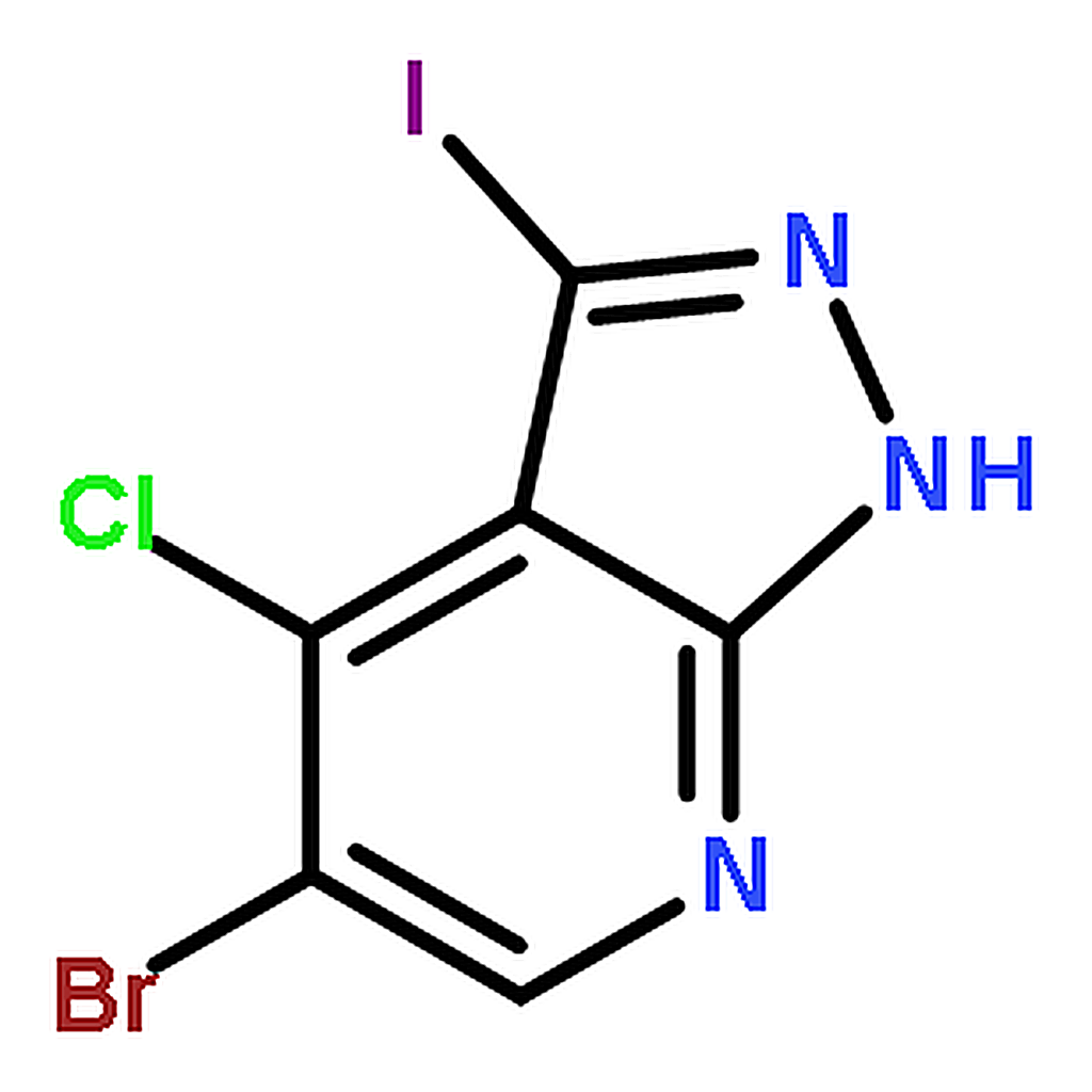 RHAWN 5-Bromo-4-chloro-3-iodo-1H-pyrazolo[3,4-b]pyridine