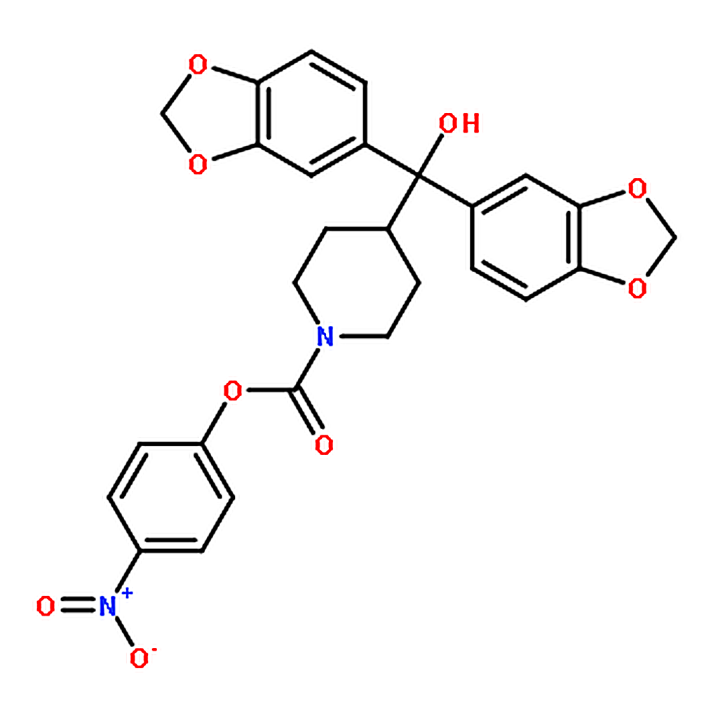 RHAWN 4-Nitrophenyl 4-(bis(benzo[d][1,3]dioxol-5-yl)(hydroxy)methyl)piperidine-1-carboxylate