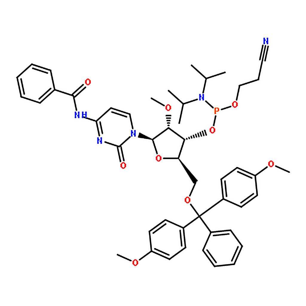 RHAWN (2R,3R,4R,5R)-5-(4-Benzamido-2-oxopyrimidin-1(2H)-yl)-2-((bis(4-methoxyphenyl)(phenyl)methox