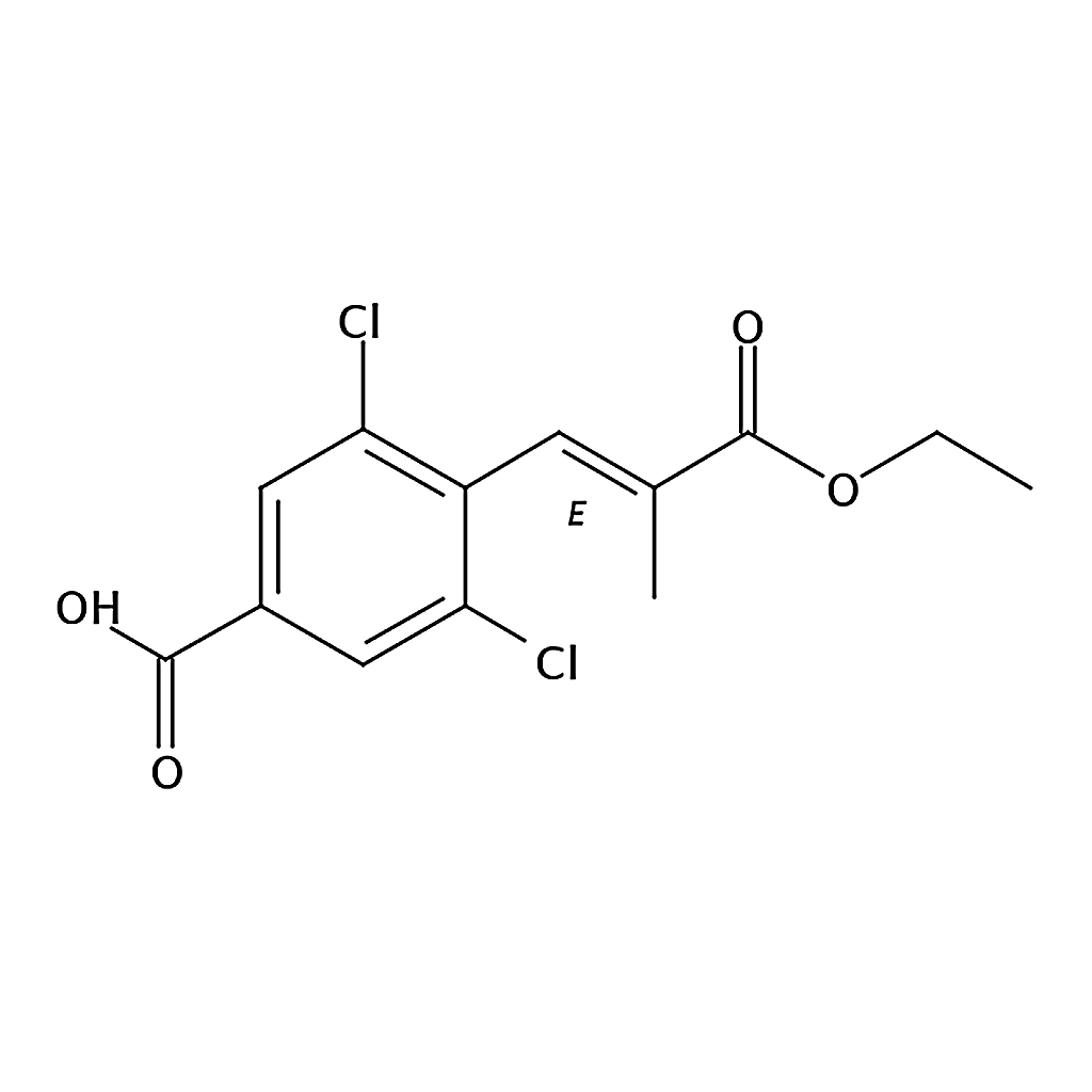 RHAWN (E)-3,5-Dichloro-4-(3-ethoxy-2-methyl-3-oxoprop-1-en-1-yl)benzoic acid