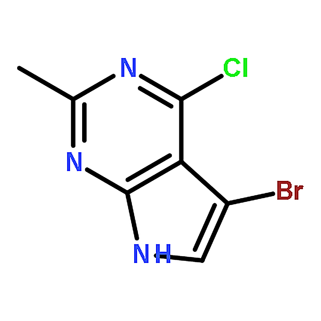 RHAWN 5-Bromo-4-chloro-2-methyl-7H-pyrrolo[2,3-d]pyrimidine