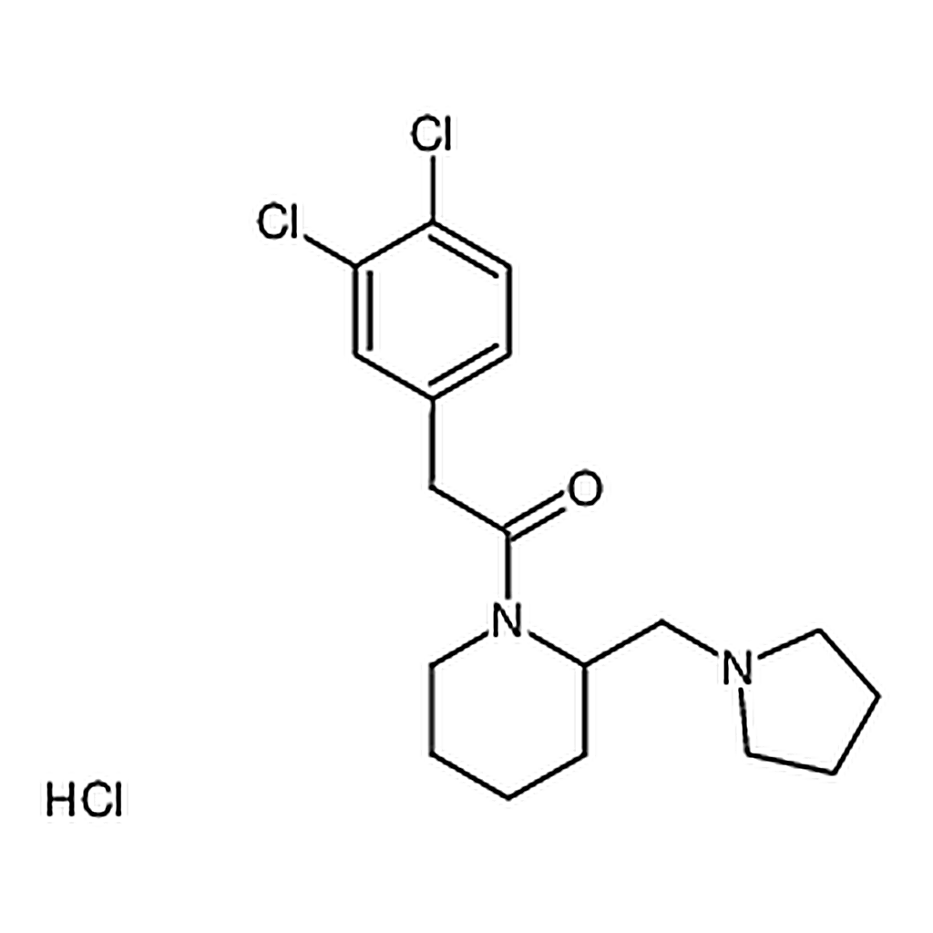 RHAWN 2-(3，4-Dichlorophenyl)-1-(2-(pyrrolidin-1-ylmethyl)piperidin-1-yl)ethanone hydrochloride