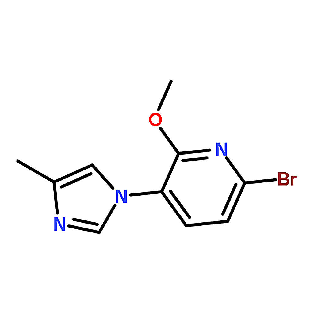 RHAWN 6-Bromo-2-methoxy-3-(4-methyl-1H-imidazol-1-yl)pyridine