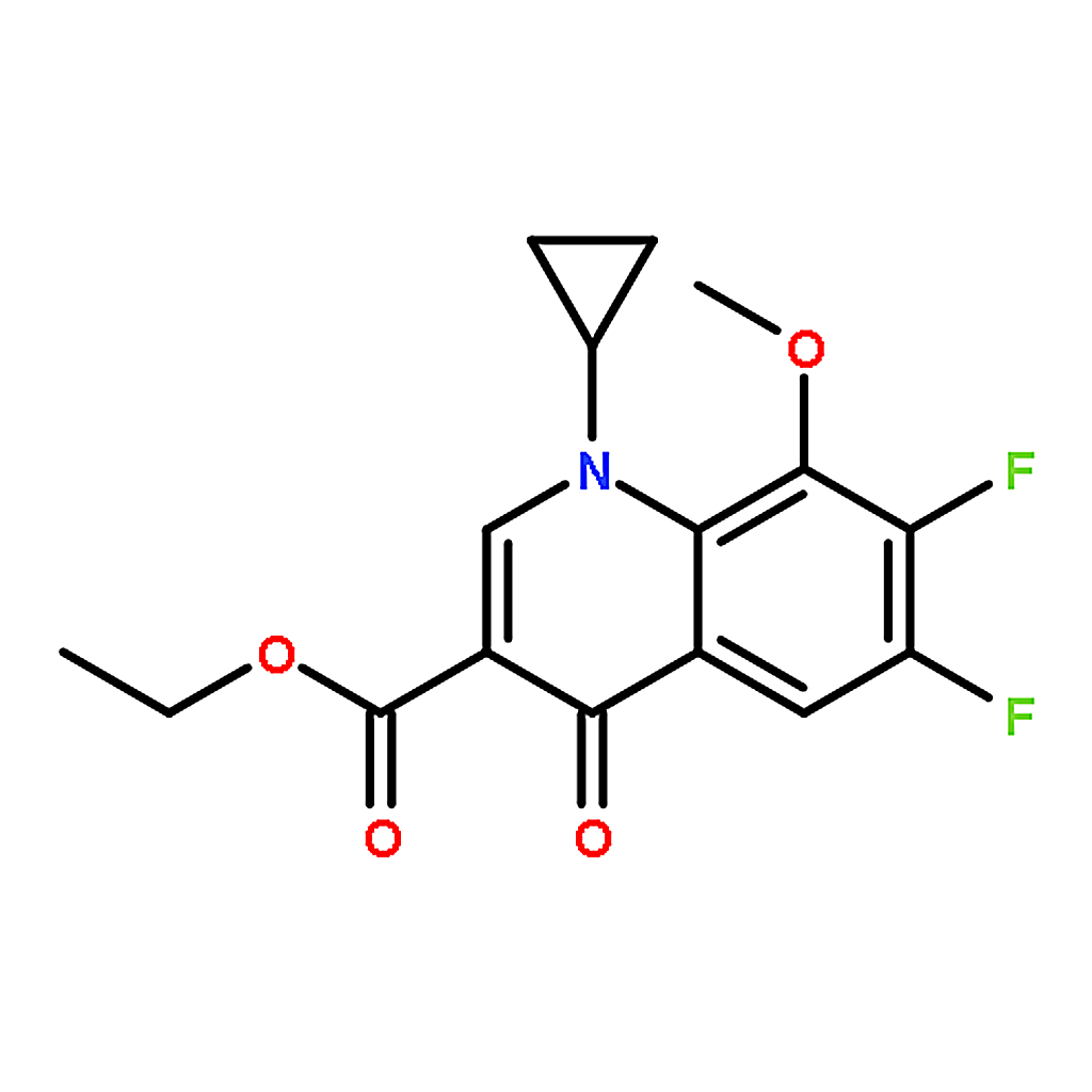 RHAWN Ethyl 1-cyclopropyl-6,7-difluoro-8-methoxy-4-oxo-1,4-dihydroquinoline-3-carboxylate
