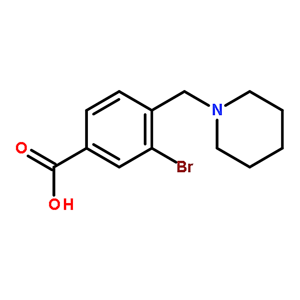 RHAWN 3-Bromo-4-(piperidin-1-ylmethyl)benzoic acid