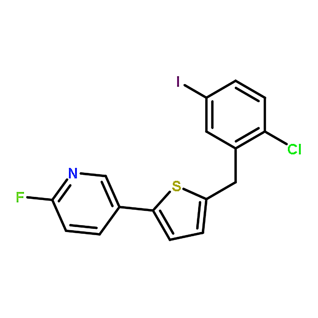 RHAWN 5-(5-(2-Chloro-5-iodobenzyl)thiophen-2-yl)-2-fluoropyridine