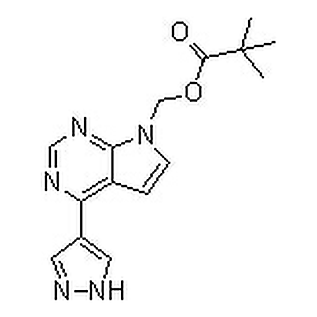 RHAWN (4-(1H-Pyrazol-4-yl)-7H-pyrrolo[2,3-d]pyrimidin-7-yl)methyl pivalate