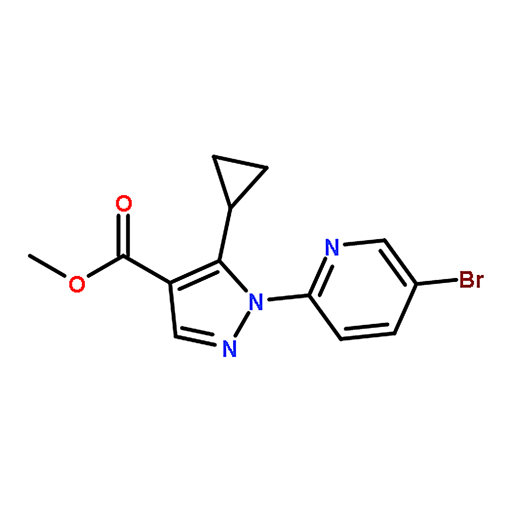 RHAWN Methyl 1-(5-bromopyridin-2-yl)-5-cyclopropyl-1H-pyrazole-4-carboxylate