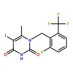 RHAWN 1-(2-Fluoro-6-(trifluoromethyl)benzyl)-5-iodo-6-methylpyrimidine-2,4(1H,3H)-dione