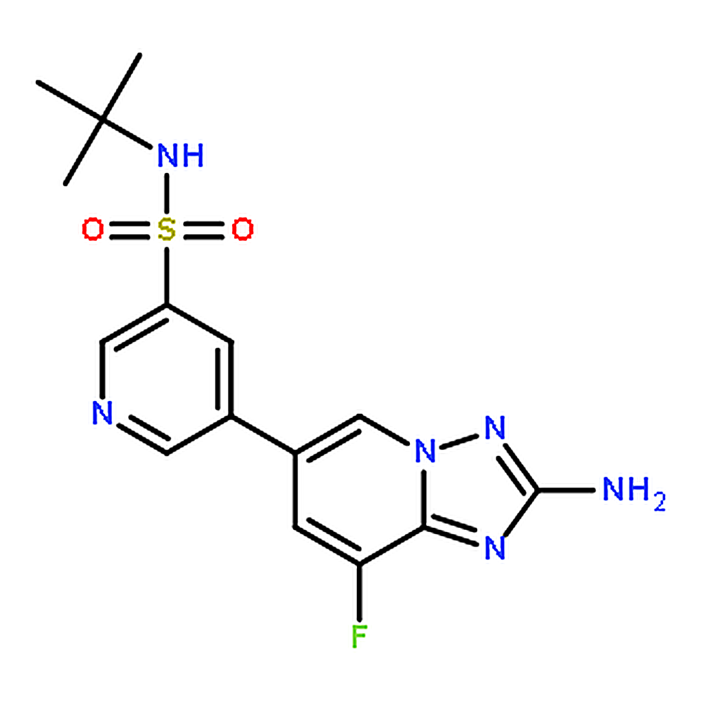 RHAWN 5-(2-amino-8-fluoro-[1,2,4]triazolo[1,5-a]pyridin-6-yl)-N-tert-butylpyridine-3-sulfonamide