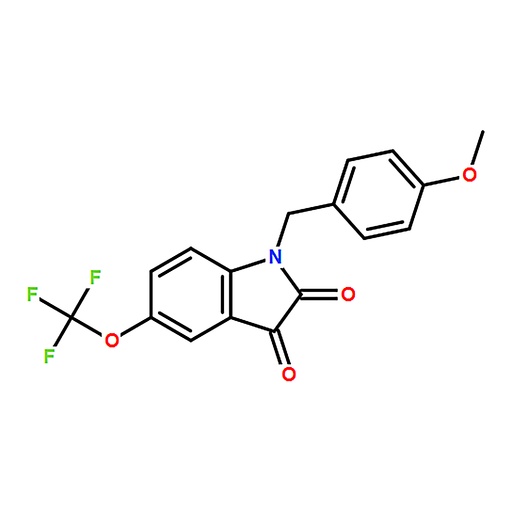 RHAWN 1-(4-Methoxybenzyl)-5-(trifluoromethoxy)indoline-2,3-dione